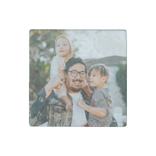 Custom Family Photo Stone Magnet
