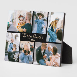 Custom Family Photo Template Black Plaque