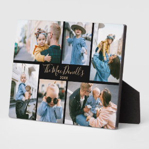 Custom Family Photo Template Black Plaque
