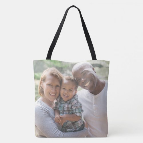 Custom Family Photo Template Double Sided Tote