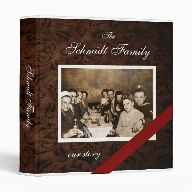 Custom Family Photo Template (unframed) 1" Binder (Front/Spine)