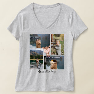 Custom Family Photo / Text Cute Animal Kawaii Deer T-Shirt