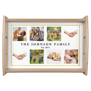 Custom Family photo text Serving Tray