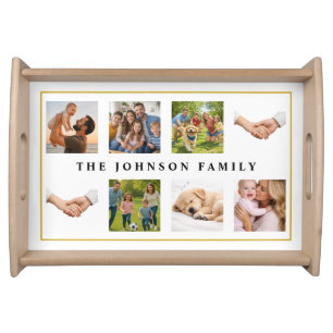 Custom Family photo text Serving Tray