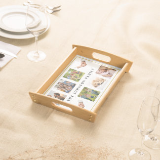 Custom Family photo text Serving Tray