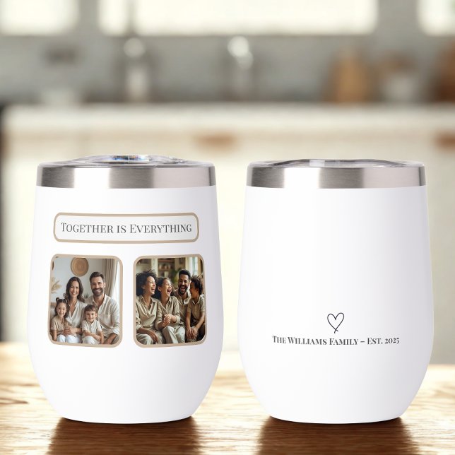 Custom Family Photo – Together Is Everything Thermal Wine Tumbler (Creator Uploaded)