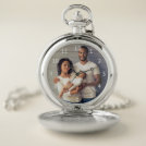 Custom Family Photo White Numbers Pocket Watch Custom Family Photo White Numbers Pocket Watch