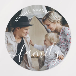 Custom family photo with custom name labels