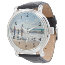 Custom family photo with text watch Custom family photo with text watch