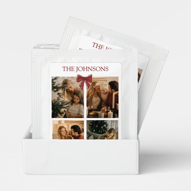 Custom  Family Photos Christmas Tee Bag Drink Mix (Pair)