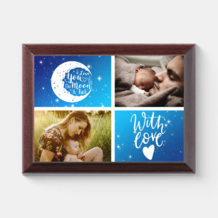 Custom Family Photos/I Love You To The Moon & Back Award Plaque