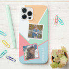 Custom Family Photos on Geometric Mosaic Pattern