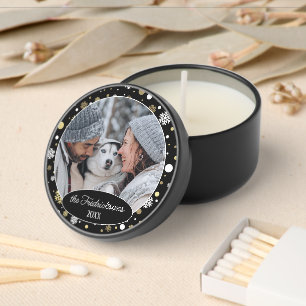 Custom Family Picture Christmas Personalized 2025 Mini Candle Favors