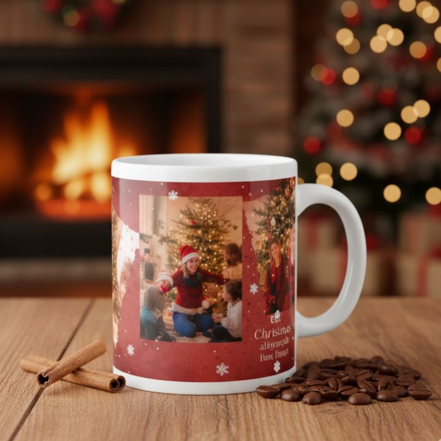 Custom Family Picture Gift for Christmas and Winte Giant Coffee Mug (Creator Uploaded)