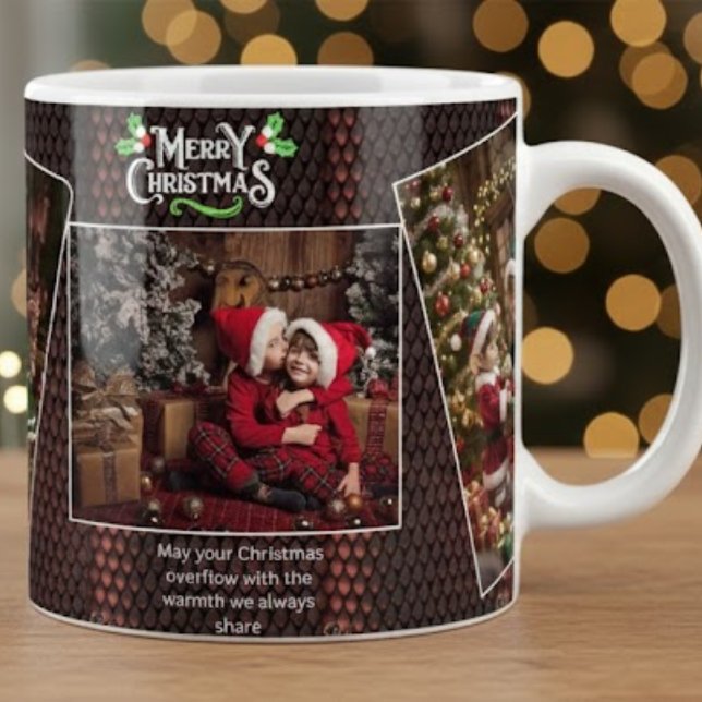 Custom Family Picture Gift with Merry Christmas  Giant Coffee Mug (Creator Uploaded)