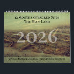 Custom Family Planner Christian Bible Church  Calendar<br><div class="desc">Vintage Holy Land Bible Scenes with New Testament Scripture Step back in time each month with this beautifully designed family calendar featuring rare vintage photographs of the Holy Land, captured in the 1800s. Each month showcases a different historic scene—ancient streets, sacred landmarks, and everyday life—restored with care to bring out...</div>