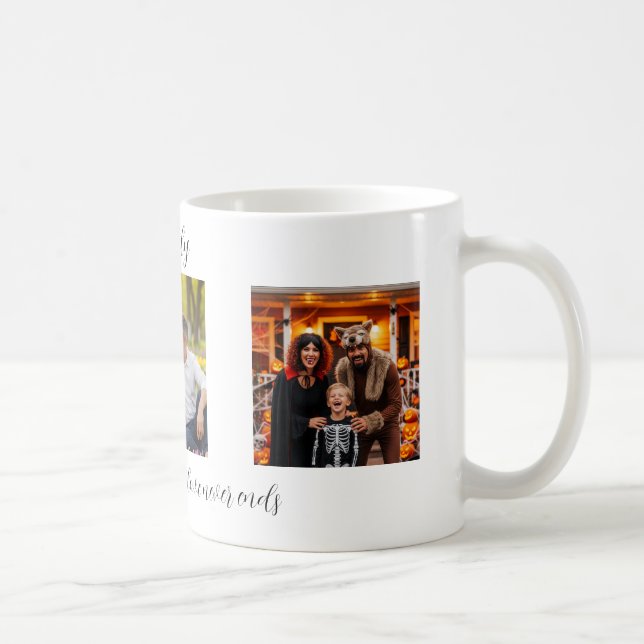 Custom Family Portrait Personalized Message Coffee Mug (Right)
