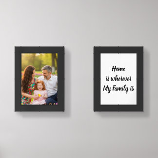 Custom Family Portrait Personalized Message Wall Art Sets