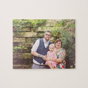 Custom Family Portrait Photo Jigsaw Puzzle
