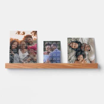 Custom Family Portrait Picture Ledge by giftsbygenius at Zazzle