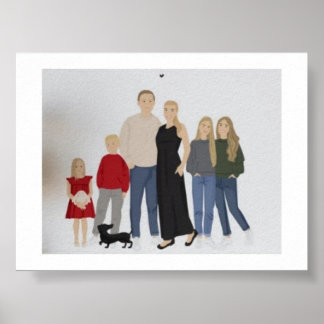 Custom family portrait poster