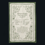 Custom Family Recipe Kitchen Towel Keepsake<br><div class="desc">A beautiful way to preserve a favorite family recipe,  this customizable kitchen towel makes a heartfelt gift for moms,  grandmas,  and home cooks. Personalize your recipe and adjust the floral colors to match any kitchen style.</div>
