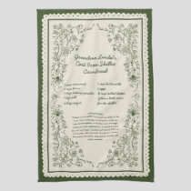 Custom Family Recipe Kitchen Towel Keepsake