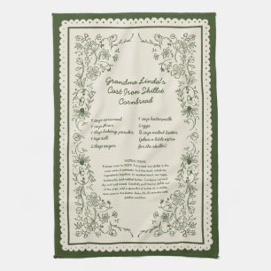 Custom Family Recipe Kitchen Towel Keepsake