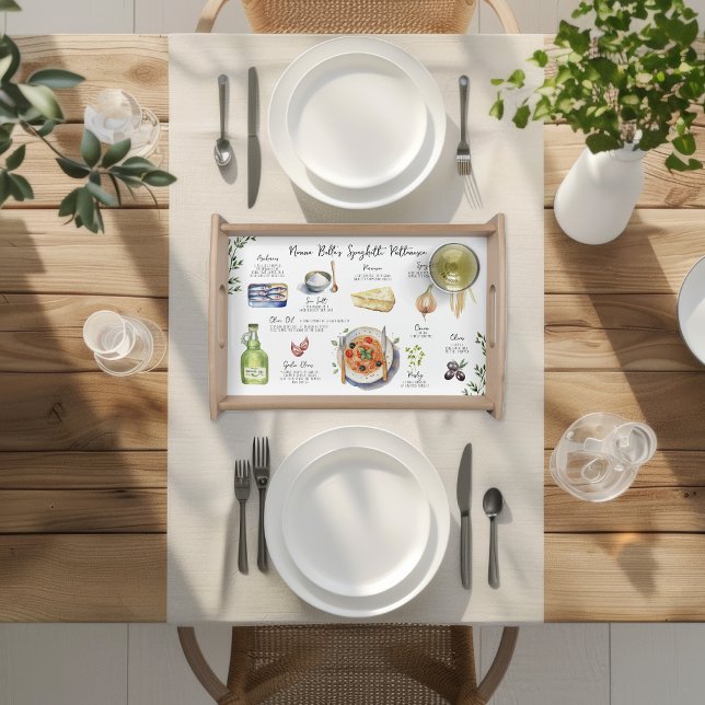 Custom Family Recipe | Personalized Kitchen Serving Tray (Creator Uploaded)