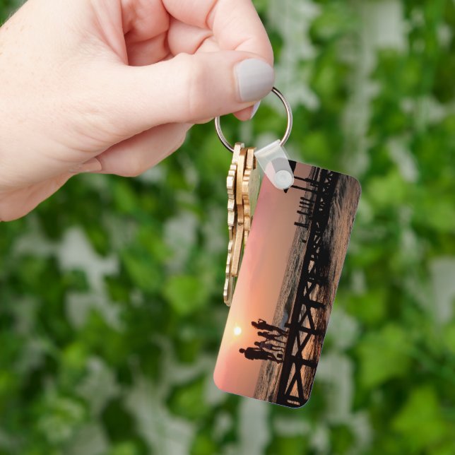 Custom Family Reunion 2-Sided Minimalist Keepsake  Keychain (Hand)