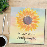 Custom Family Reunion  3 Ring Binder<br><div class="desc">This Family Reunion Binder is decorated with a yellow sunflower on a watercolor background.
Easily customizable. 
Use the Customize Further option to change the text size,  style,  or color.
Because we create our artwork you won't find this exact image from other designers. 
Original Watercolor © Michele Davies.</div>