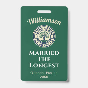 Custom Family Reunion Award Badge