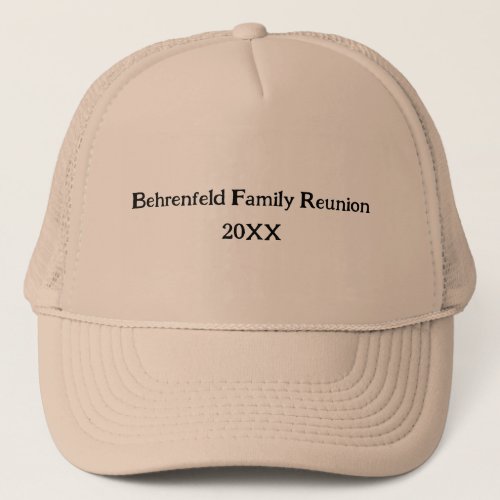 Custom Family Reunion Baseball Trucker Hat