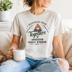 Custom Family Reunion Campfire S'mores Matching Tri-Blend Shirt