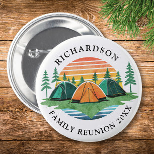 Custom Family Reunion Camping Trip Button