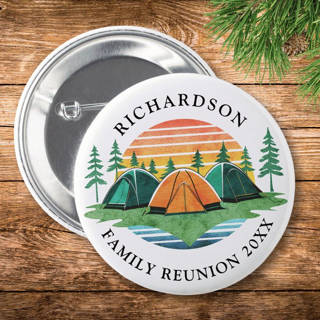Custom Family Reunion Camping Trip Button (Creator Uploaded)