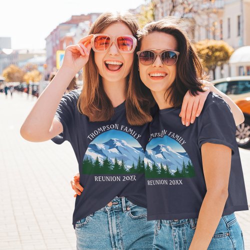 Custom Family Reunion Colorado Mountains Womens T_Shirt