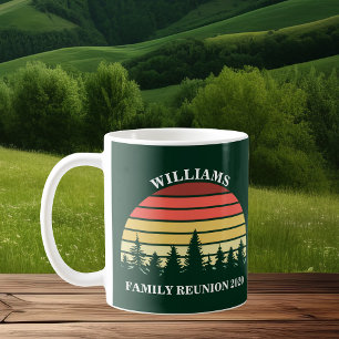 Custom Family Reunion Forest Sunset Keepsake Coffee Mug