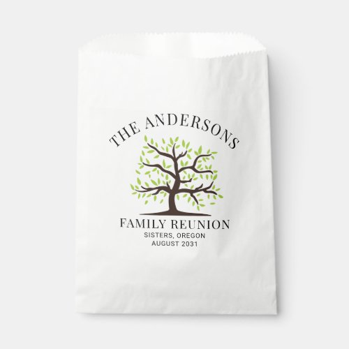 Custom Family Reunion Genealogy Matching Favor Bag