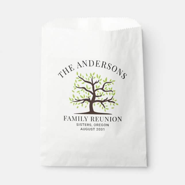 Custom Family Reunion Genealogy Matching Favor Bag (Front)