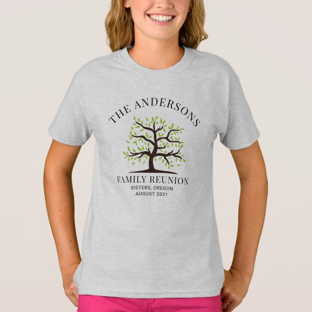 Custom Family Reunion Genealogy Matching T-Shirt (Front)