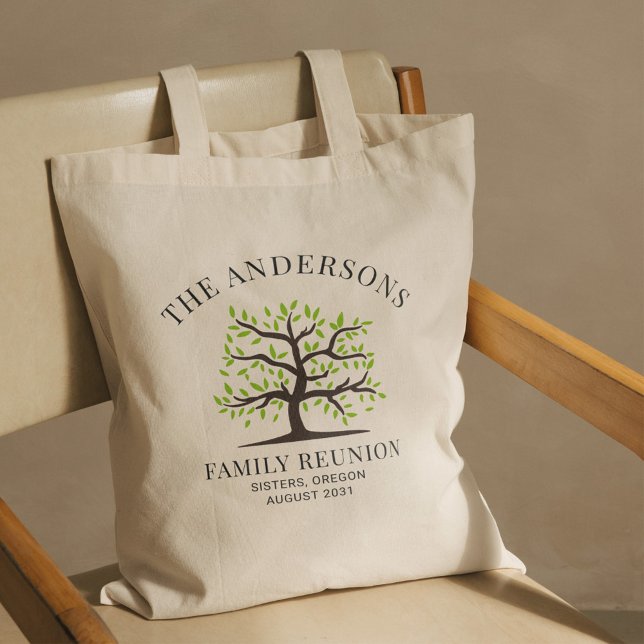Custom Family Reunion Genealogy Tote Bag (Genealogy Tree Family Reunion Tote Bag)