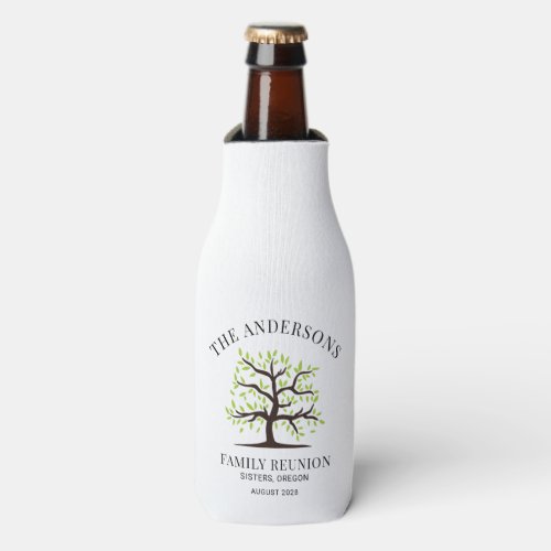 Custom Family Reunion Genealogy Tree Custom Bottle Cooler