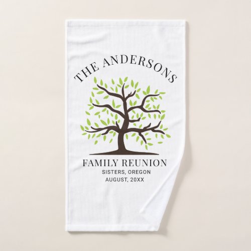 Custom Family Reunion Genealogy Tree Matching Hand Towel