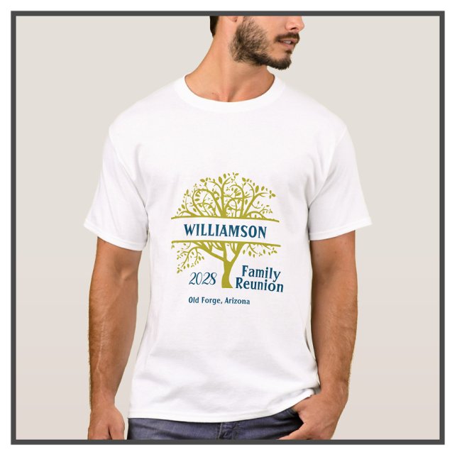 Custom Family Reunion Genealogy Tree Matching  T-Shirt (Creator Uploaded)