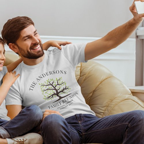 Custom Family Reunion Genealogy Tree Matching T_Shirt