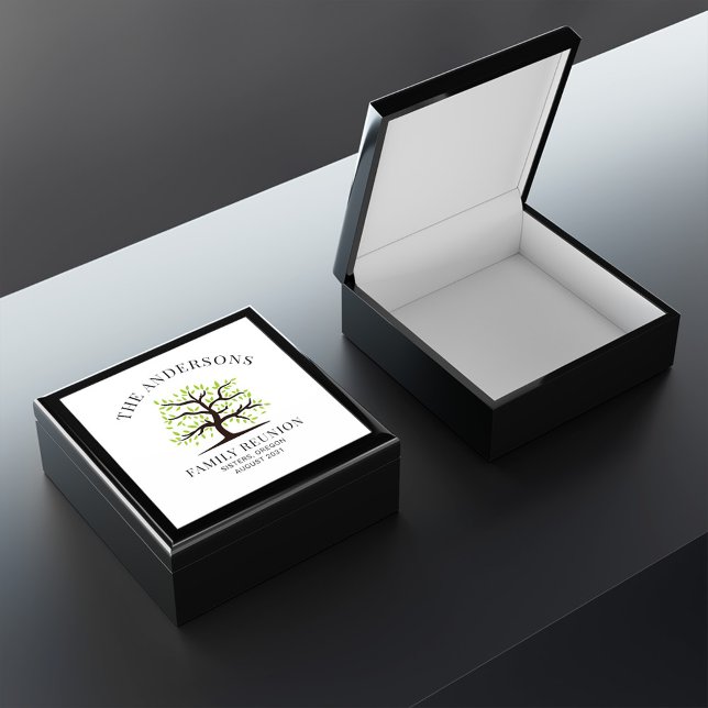 Custom Family Reunion Genealogy Tree Stone Gift Box (Creator Uploaded)