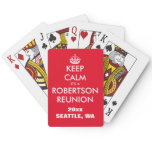 Custom Family reunion gift keep calm playing cards Custom Family reunion gift keep calm playing cards