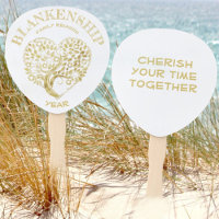 Custom Family Reunion Gold Heart Tree Double Sided
