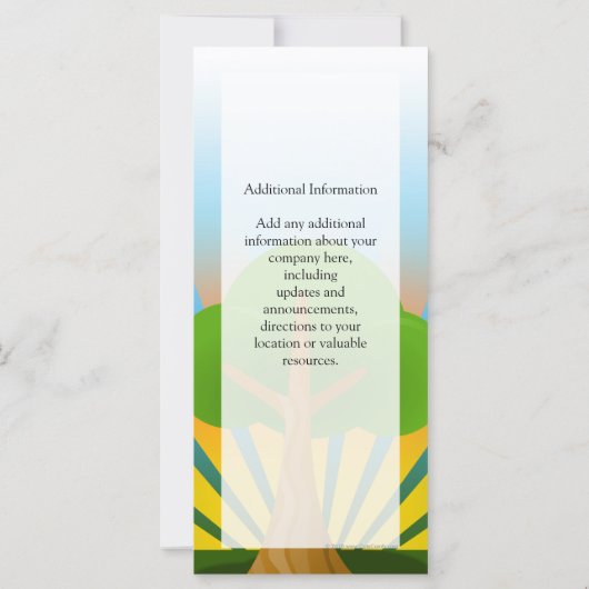 Custom Family Reunion, Green Tree with Sun Rays (Back)